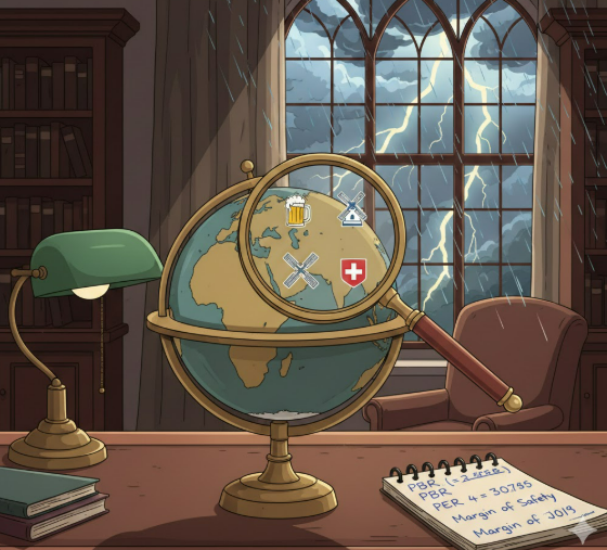 지구본 이미지로 크리스토퍼 브라운의 투자철학은 글로벌하게 작 적용된다는 의미의 이미지