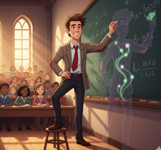 래리 서머스가 강의하는 모습으로 그의 천재적인 이미지가 잘 나타나 있다