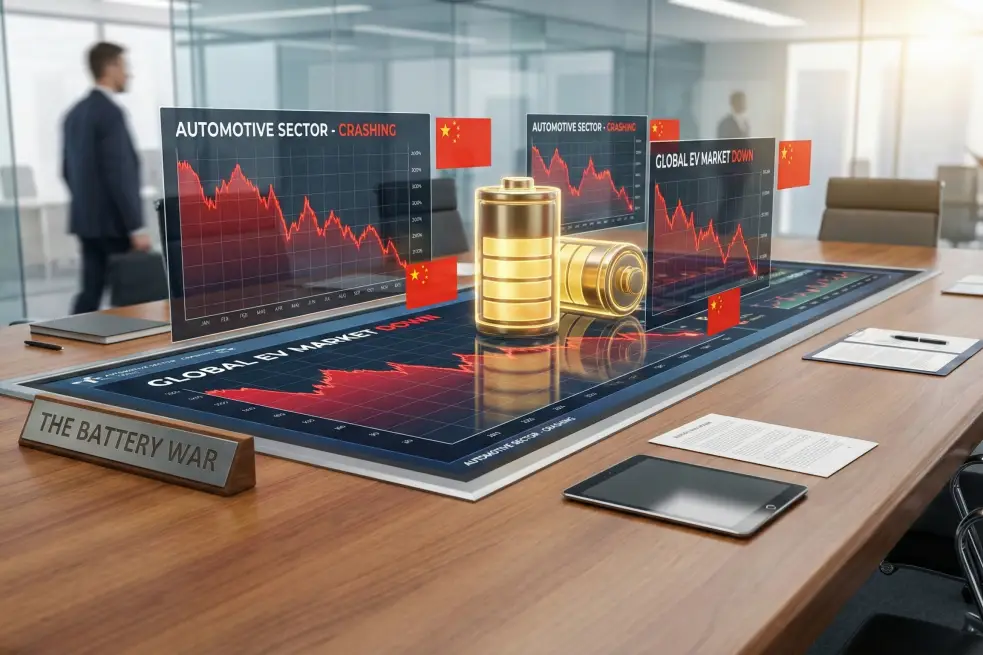 An image showing China leading the battery industry