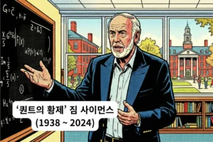 짐 사이먼스(James Harris Simons)가 자신의 이론을 설명하는 이미지