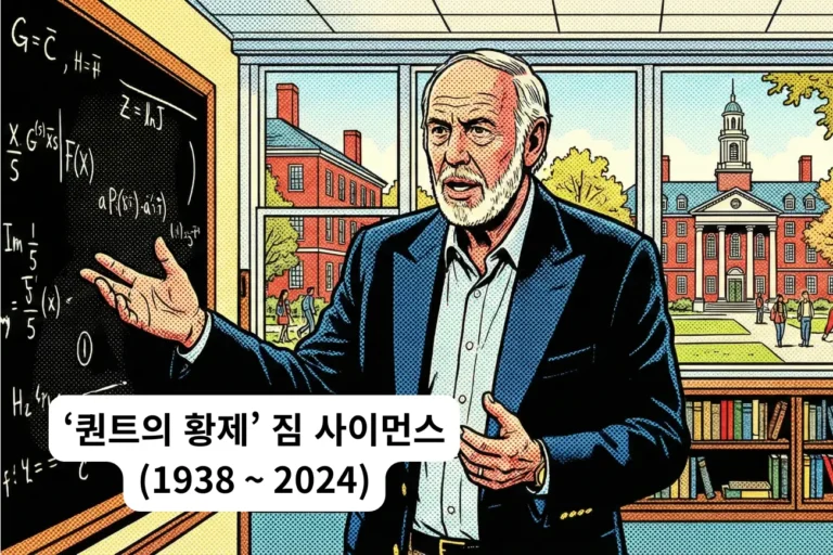 짐 사이먼스(James Harris Simons)가 자신의 이론을 설명하는 이미지