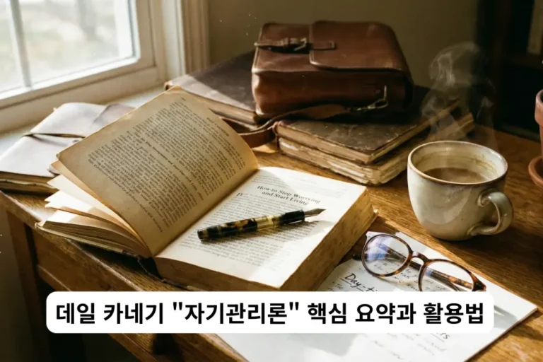 데일 카네기 "자기관리론" 핵심 요약과 활용법과 관련된 이미지